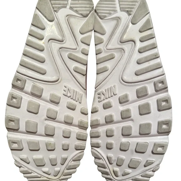 Nike Women's Air Max 90 Futura Low-Top Sneakers in Blush Pink and Cream - Picture 8 of 11